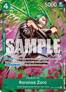 TR Roronoa Zoro OP15 — Treasure Rare version anglaise One Piece TCG